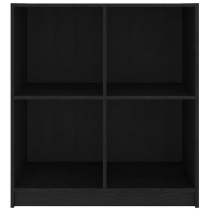 Sideboard Schwarz 70x33x76 cm Massivholz Kiefer