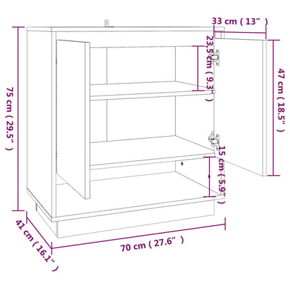 Sideboard Weiß 70x41x75 cm Holzwerkstoff