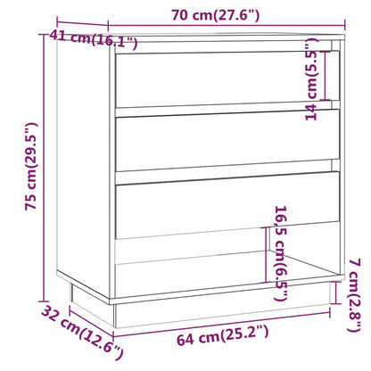 Sideboard Sonoma-Eiche 70x41x75 cm Holzwerkstoff