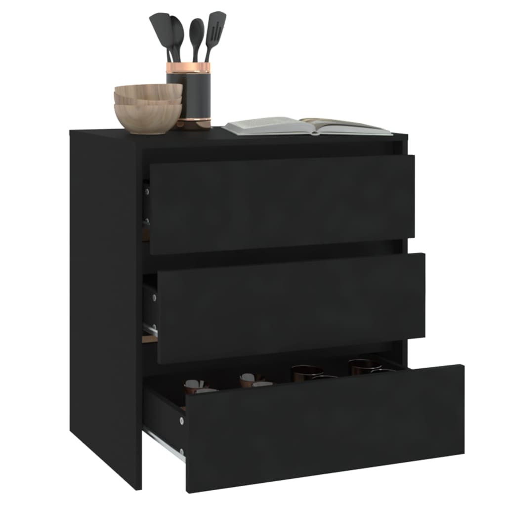 Sideboard Schwarz 70x41x75 cm Holzwerkstoff