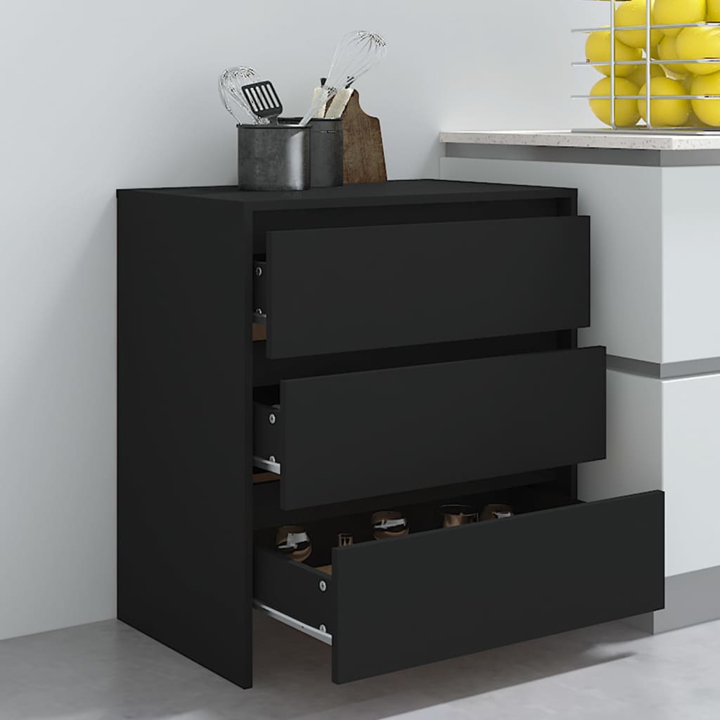 Sideboard Schwarz 70x41x75 cm Holzwerkstoff