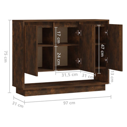 Sideboard Räuchereiche 97x31x75 cm Holzwerkstoff