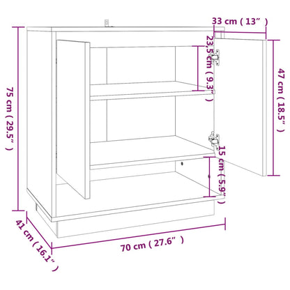 Sideboard Räuchereiche 70x41x75 cm Holzwerkstoff