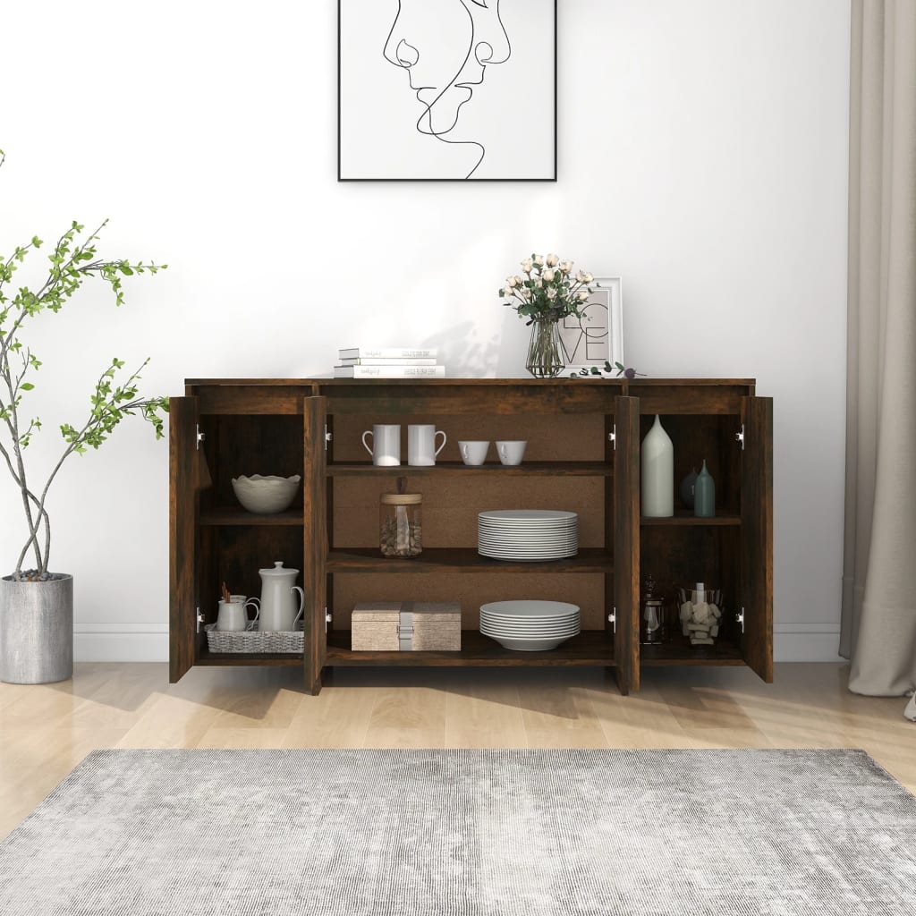 Sideboard Räuchereiche 135x41x75 cm Holzwerkstoff