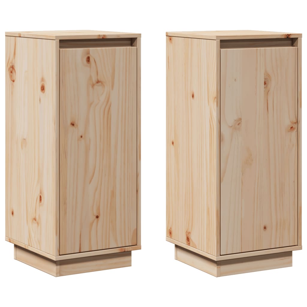 Sideboards 2 Stk. 31,5x34x75 cm Massivholz Kiefer