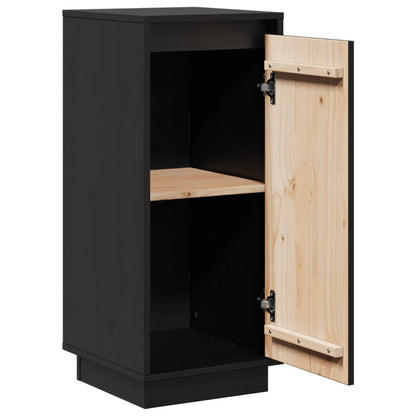 Sideboards 2 Stk. Schwarz 31,5x34x75 cm Massivholz Kiefer