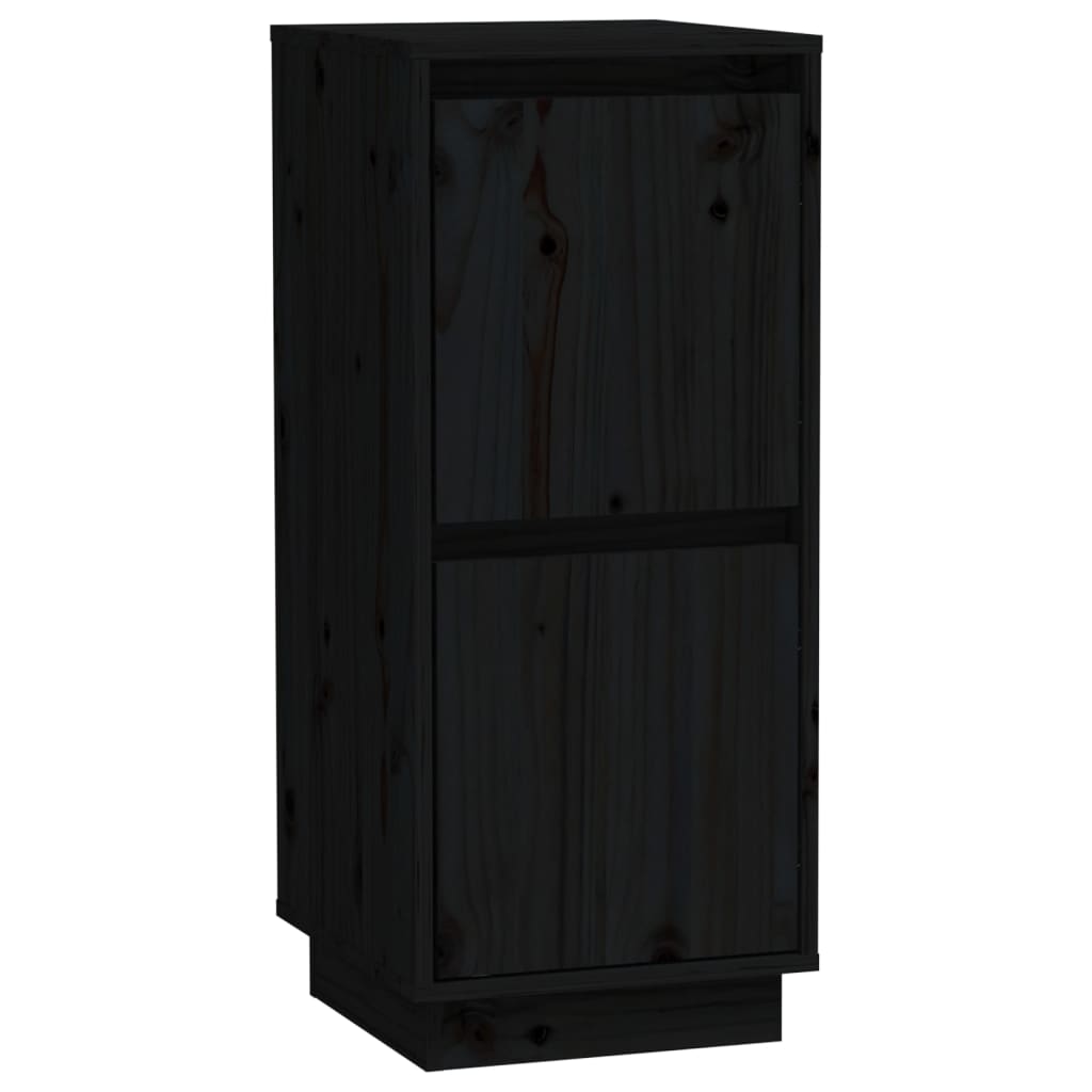 Sideboards 2 Stk. Schwarz 31,5x34x75 cm Massivholz Kiefer