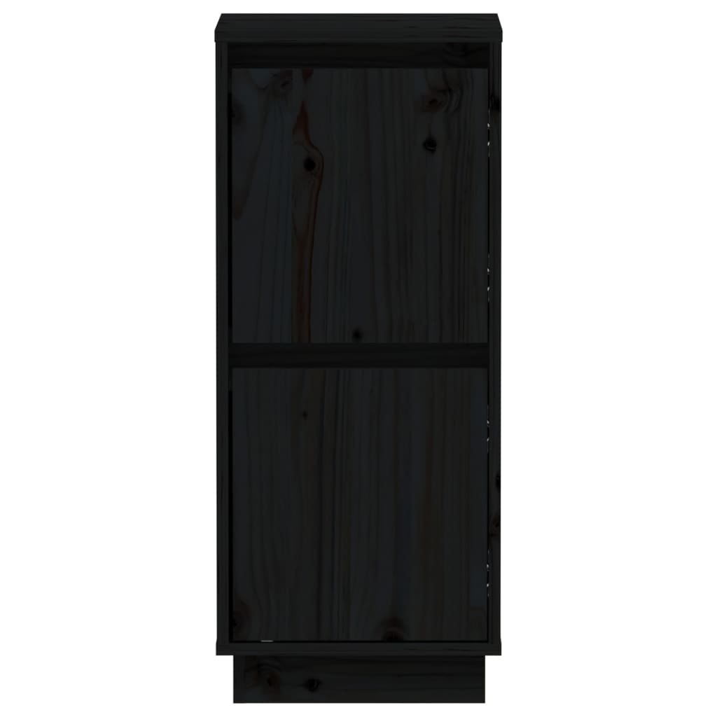 Sideboards 2 Stk. Schwarz 31,5x34x75 cm Massivholz Kiefer