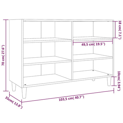 Sideboard Räuchereiche 103,5x35x70 cm Holzwerkstoff