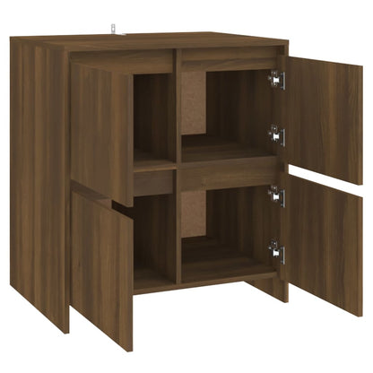 Sideboards 2 Stk. Eiche Braun 70x41x75 cm Holzwerkstoff