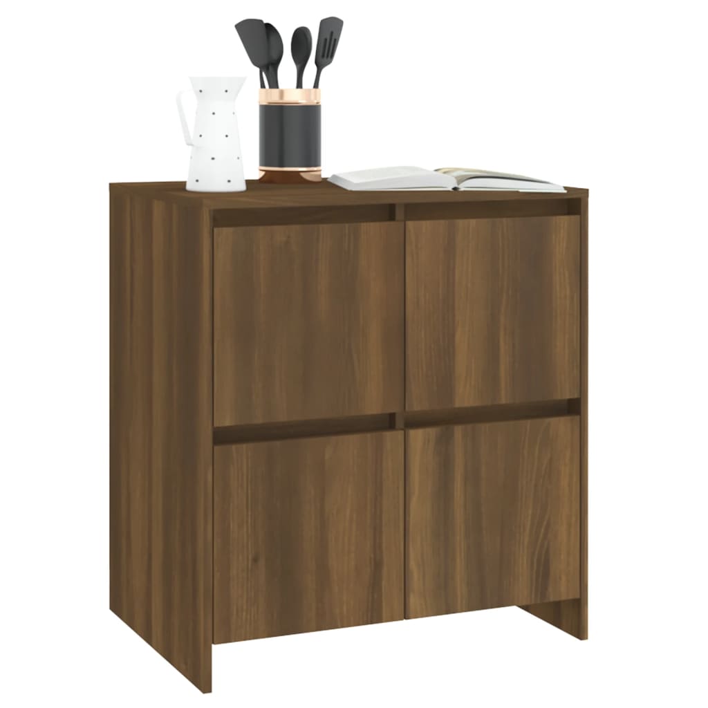 Sideboards 2 Stk. Eiche Braun 70x41x75 cm Holzwerkstoff