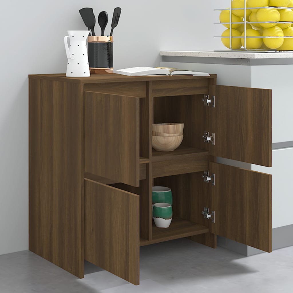 Sideboards 2 Stk. Eiche Braun 70x41x75 cm Holzwerkstoff