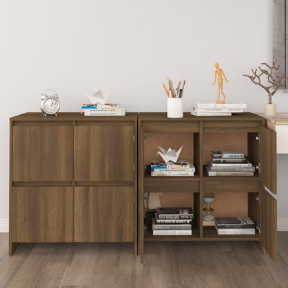 Sideboards 2 Stk. Eiche Braun 70x41x75 cm Holzwerkstoff