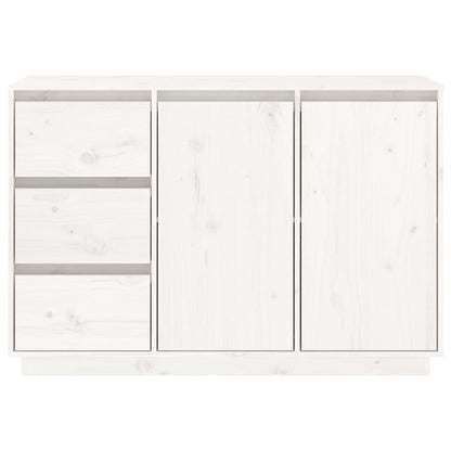 Sideboard Weiß 111x34x75 cm Massivholz Kiefer