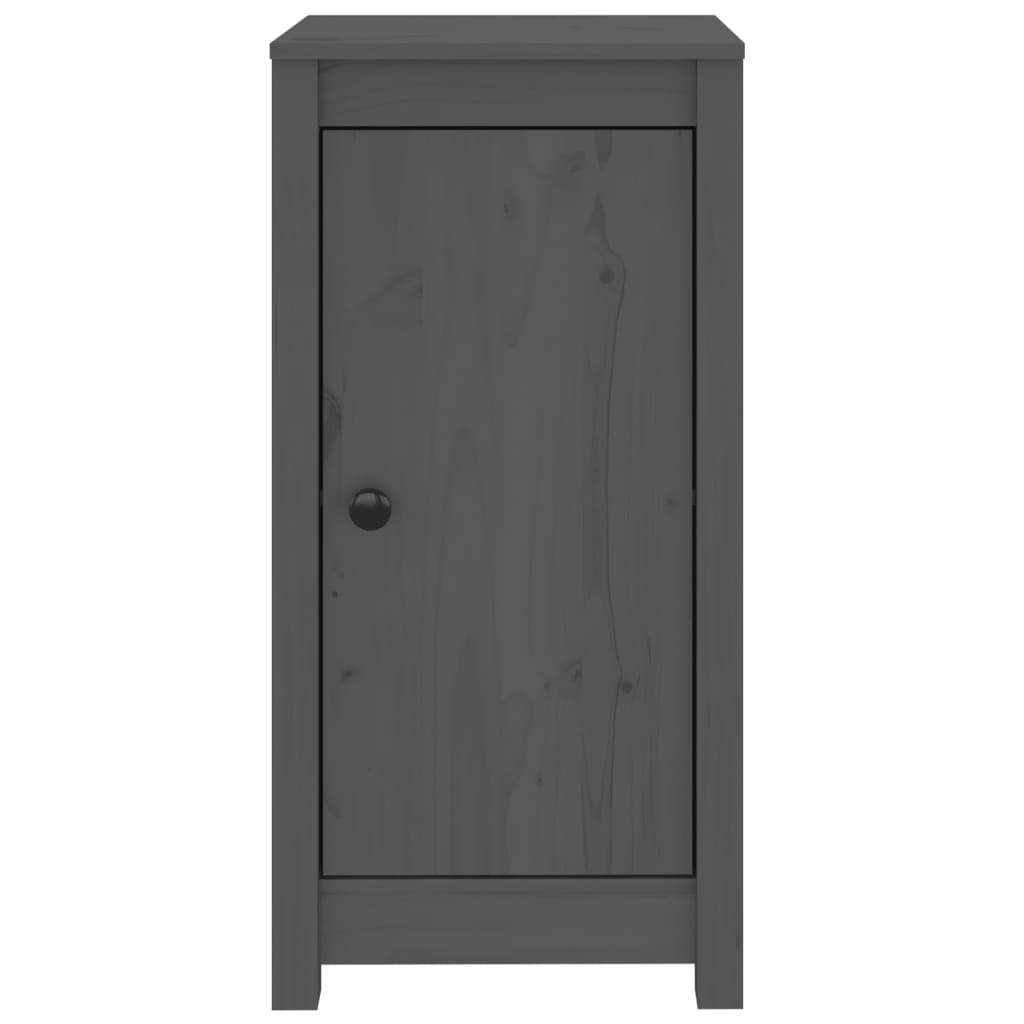 Sideboards 2 Stk. Grau 39x35x80 cm Massivholz Kiefer