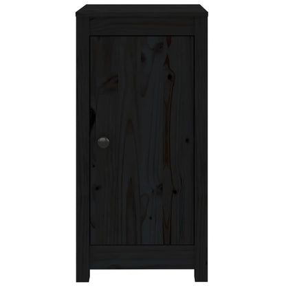 Sideboards 2 Stk. Schwarz 39x35x80 cm Massivholz Kiefer