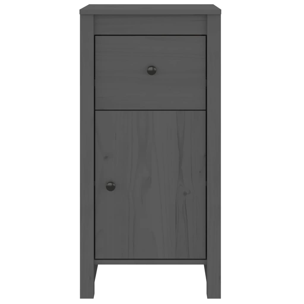 Sideboards 2 Stk. Grau 40x35x80 cm Massivholz Kiefer