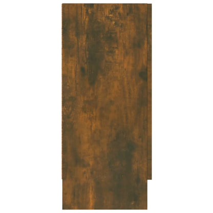 Vitrinenschrank Räuchereiche 120x30,5x70 cm Holzwerkstoff