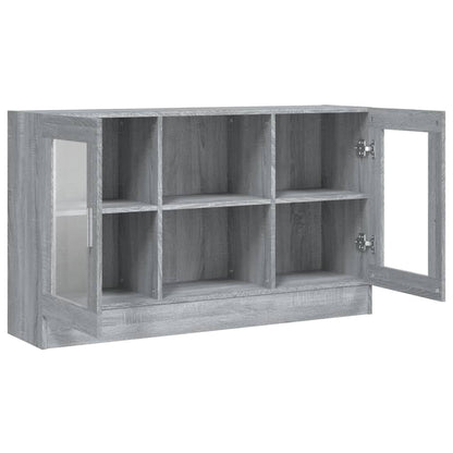 Vitrinenschrank Grau Sonoma 120x30,5x70 cm Holzwerkstoff