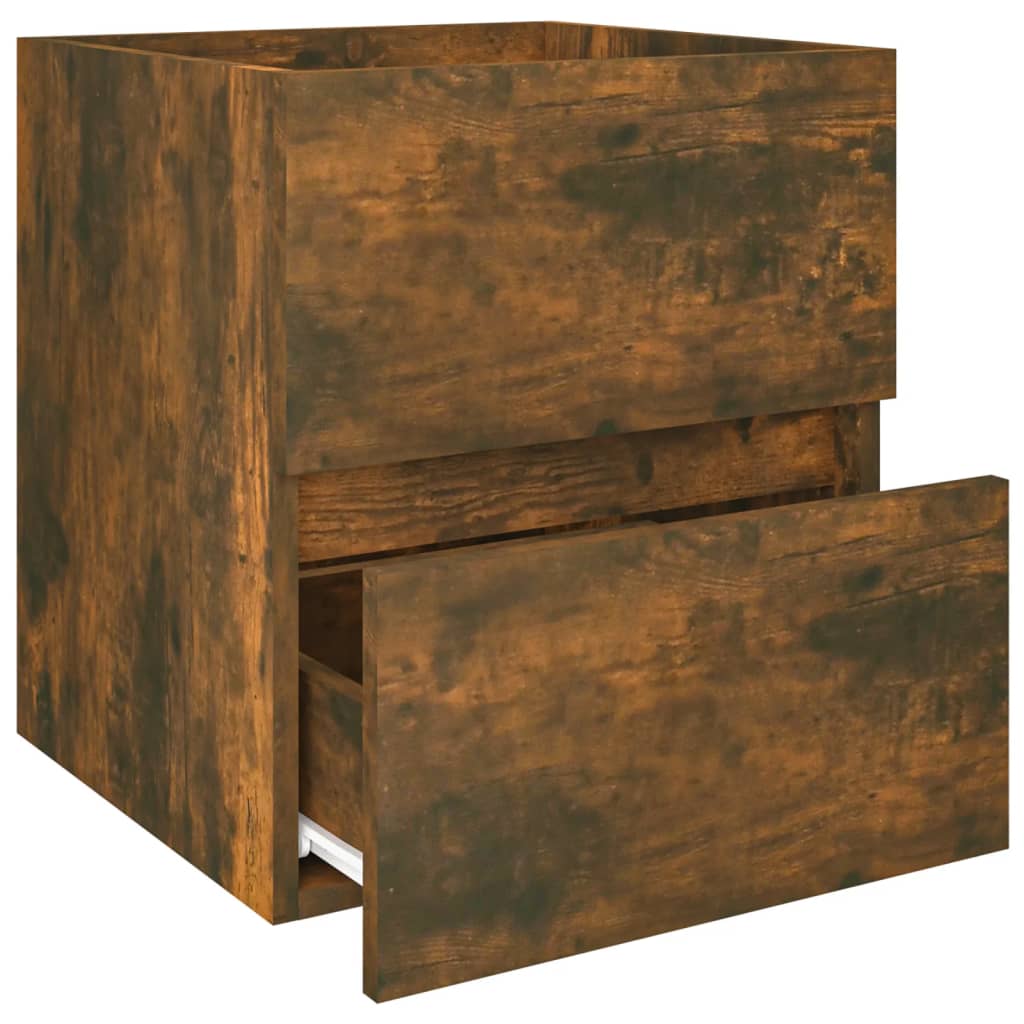 Waschbeckenschrank Räuchereiche 41x38,5x45 cm Holzwerkstoff