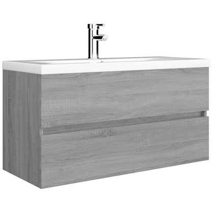 Waschbeckenunterschrank Grau Sonoma 90x38,5x45 cm Holzwerkstoff