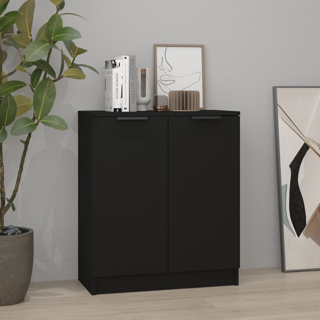 Sideboard Schwarz 60x30x70 cm Holzwerkstoff