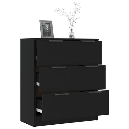 Sideboard Schwarz 60x30x70 cm Holzwerkstoff