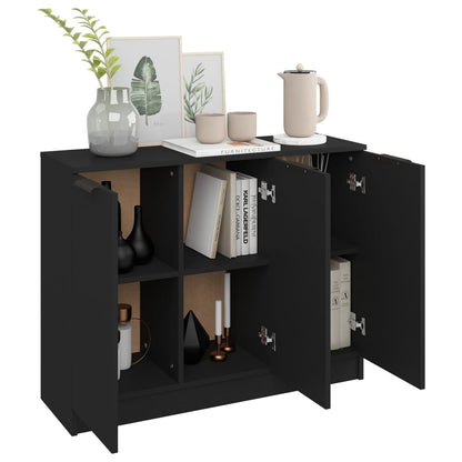 Sideboard Schwarz 90,5x30x70 cm Holzwerkstoff