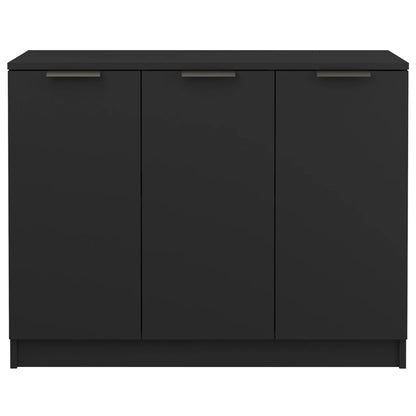 Sideboard Schwarz 90,5x30x70 cm Holzwerkstoff