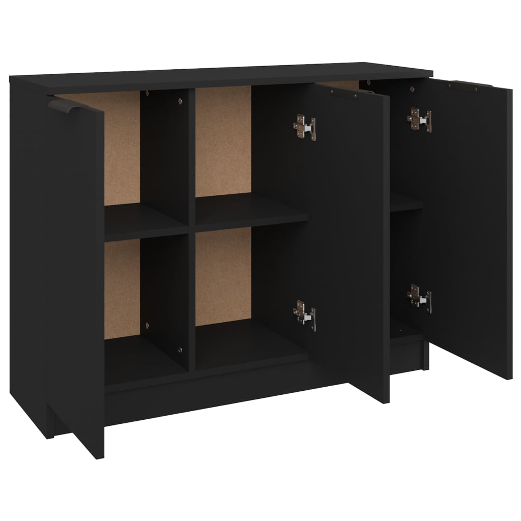 Sideboard Schwarz 90,5x30x70 cm Holzwerkstoff