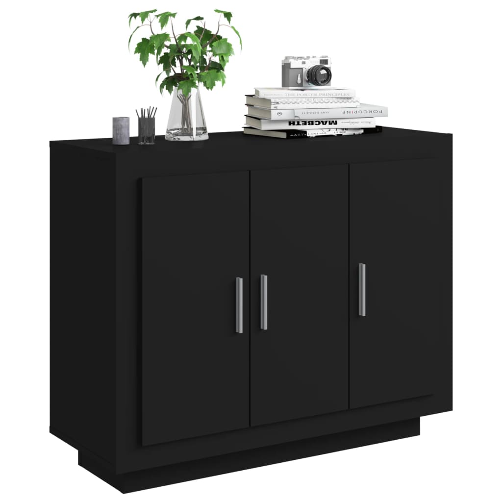 Sideboard Schwarz 92x35x75 cm Holzwerkstoff