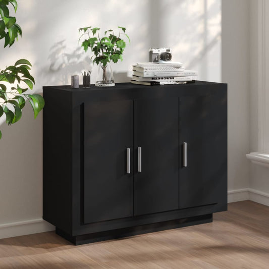 Sideboard Schwarz 92x35x75 cm Holzwerkstoff