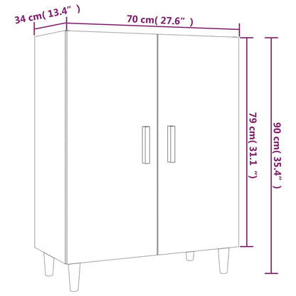 Sideboard Weiß 70x34x90 cm Holzwerkstoff