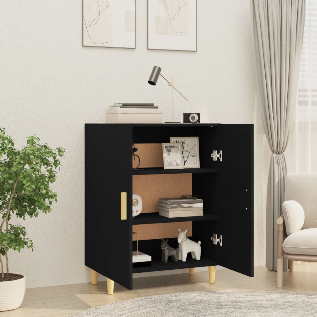 Sideboard Schwarz 70x34x90 cm Holzwerkstoff