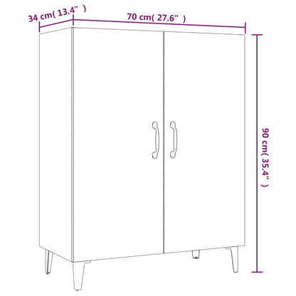 Sideboard Sonoma-Eiche 70x34x90 cm Holzwerkstoff