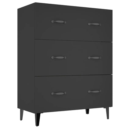 Sideboard Schwarz 69,5x34x90 cm Holzwerkstoff