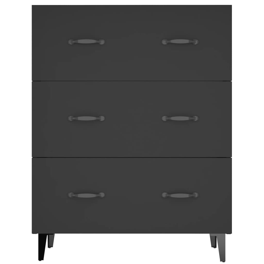 Sideboard Schwarz 69,5x34x90 cm Holzwerkstoff