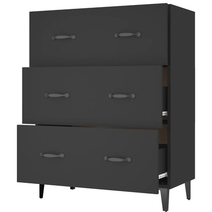 Sideboard Schwarz 69,5x34x90 cm Holzwerkstoff