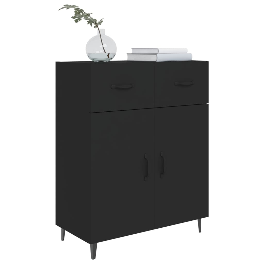 Sideboard Schwarz 69,5x34x90 cm Holzwerkstoff