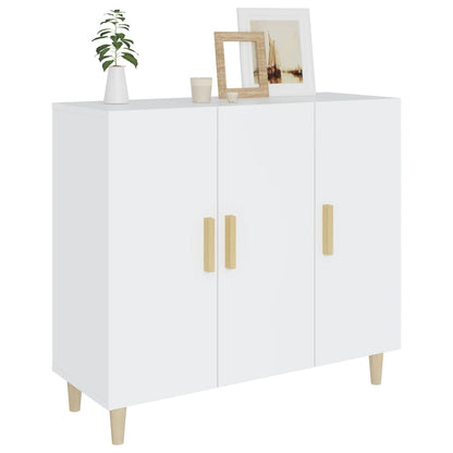 Sideboard Weiß 90x34x80 cm Holzwerkstoff