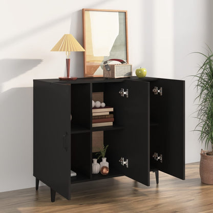 Sideboard Schwarz 90x34x80 cm Holzwerkstoff