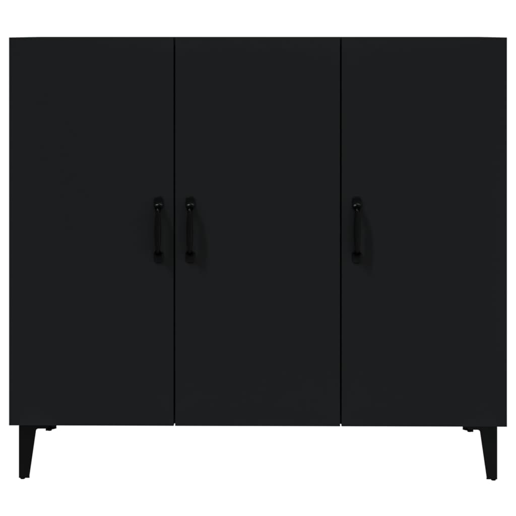 Sideboard Schwarz 90x34x80 cm Holzwerkstoff