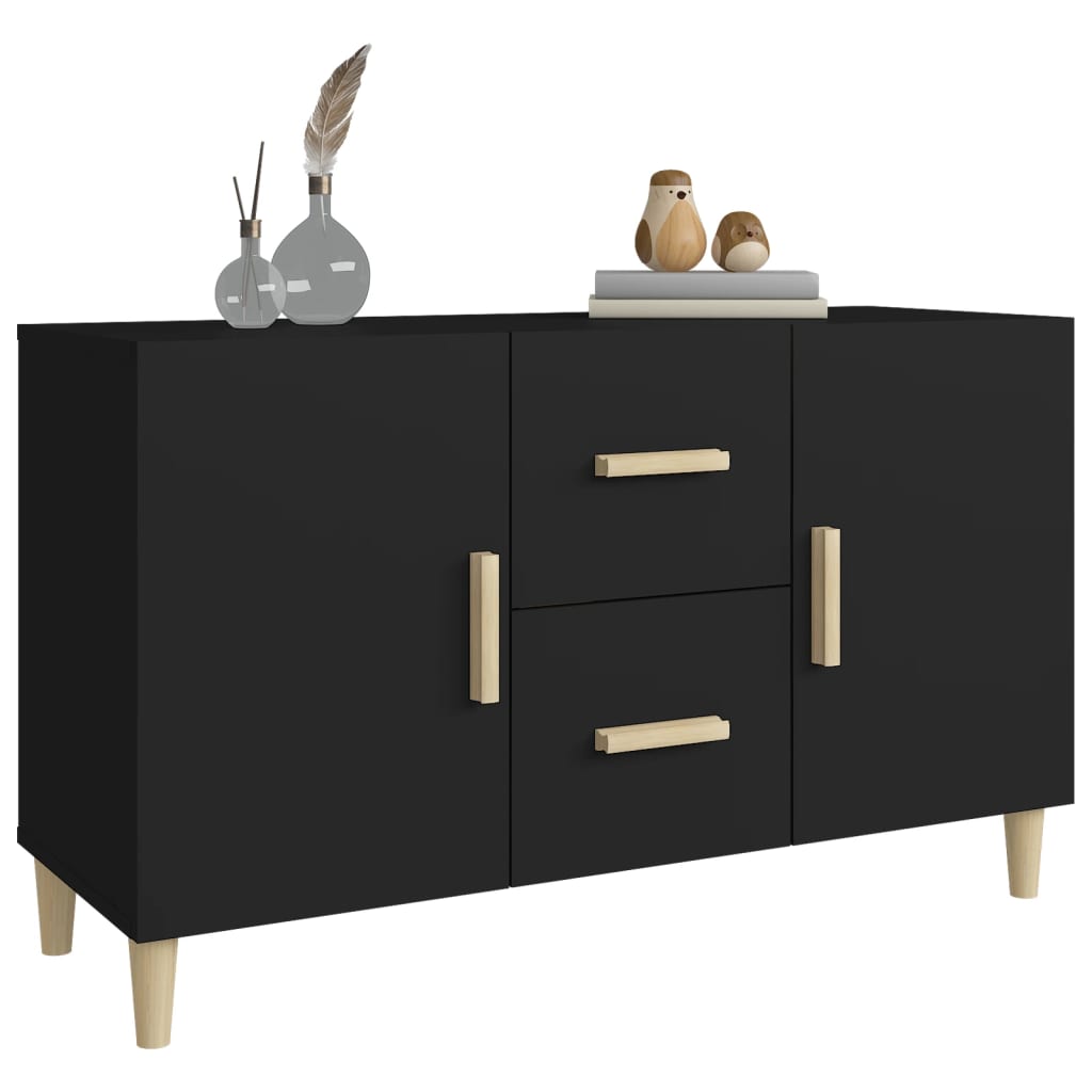 Sideboard Schwarz 100x36x60 cm Holzwerkstoff