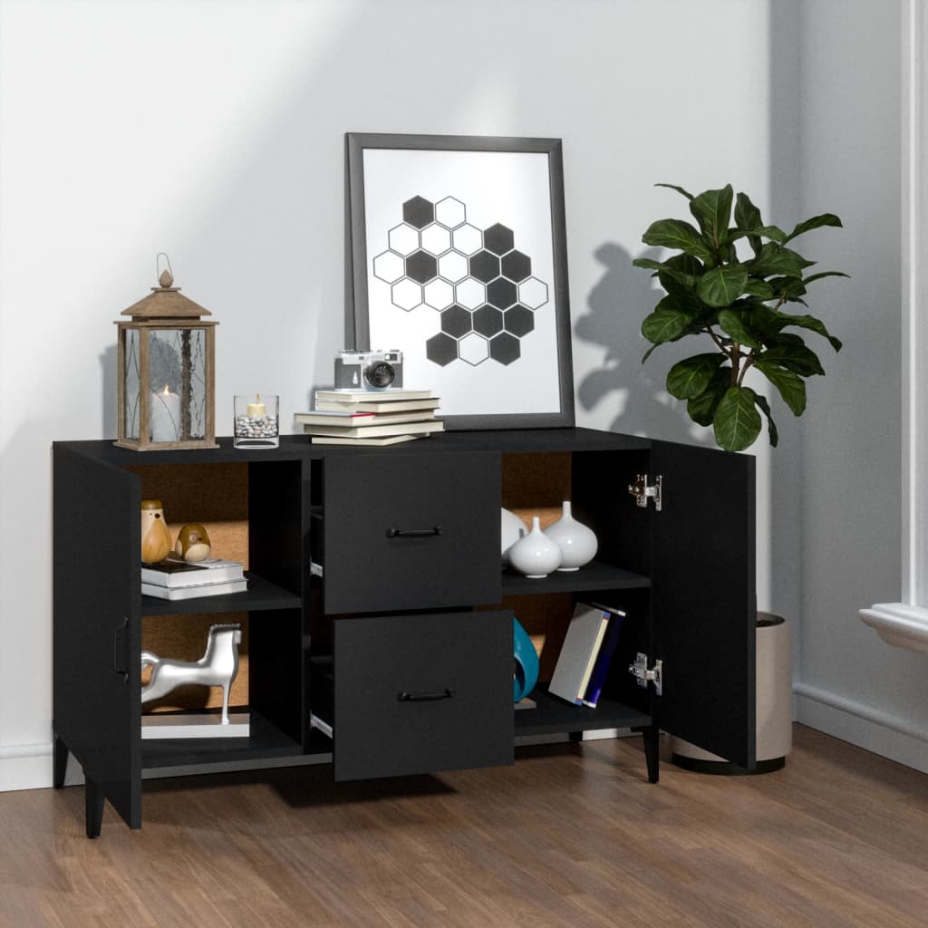 Sideboard Schwarz 100x36x60 cm Holzwerkstoff