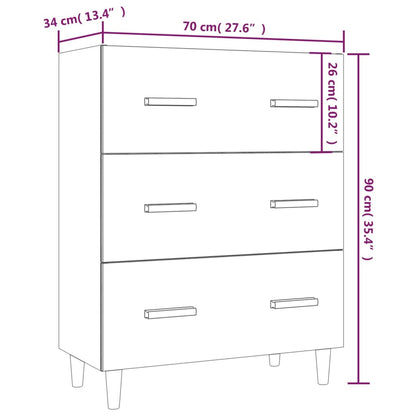 Sideboard Räuchereiche 70x34x90 cm Holzwerkstoff