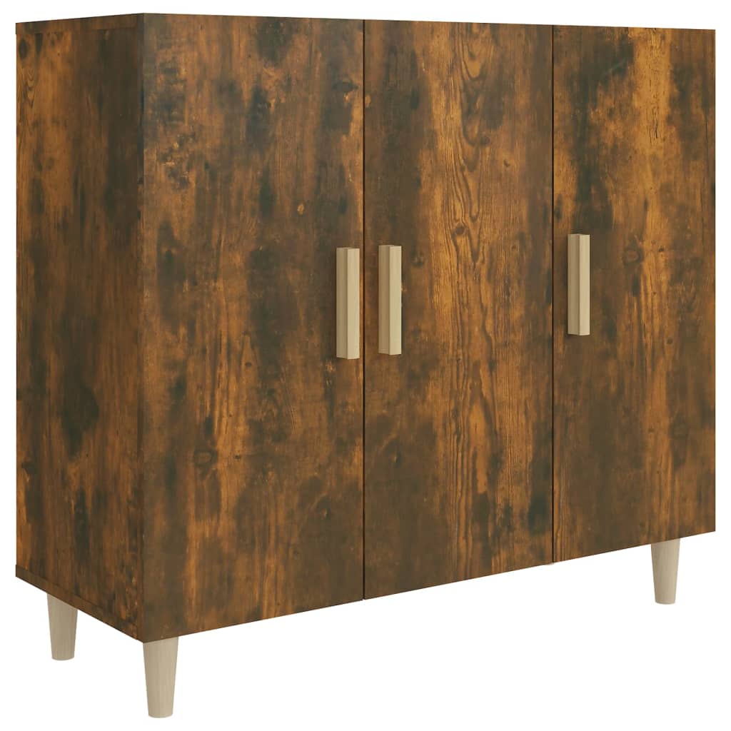 Sideboard Räuchereiche 90x34x80 cm Holzwerkstoff