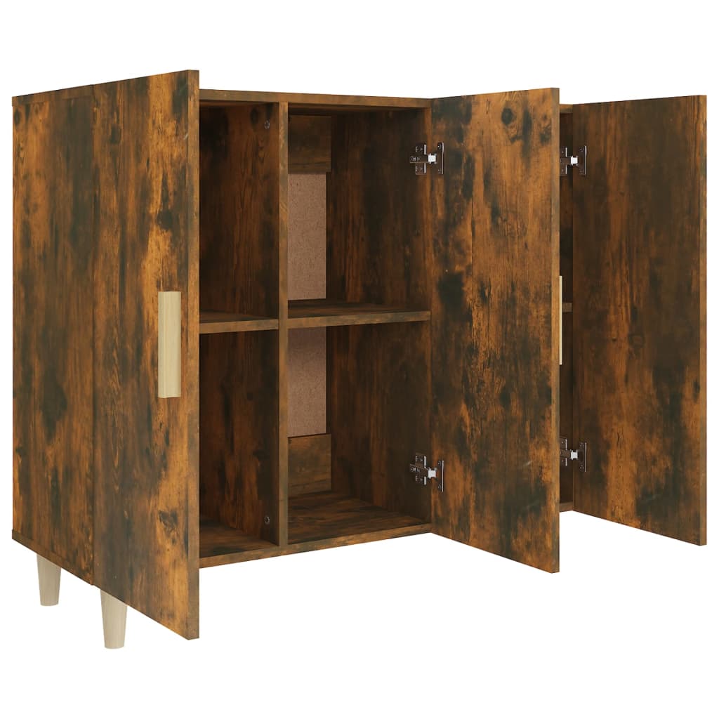 Sideboard Räuchereiche 90x34x80 cm Holzwerkstoff