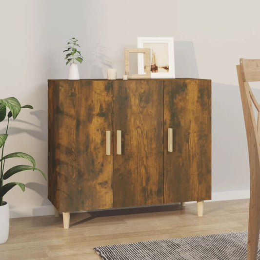 Sideboard Räuchereiche 90x34x80 cm Holzwerkstoff