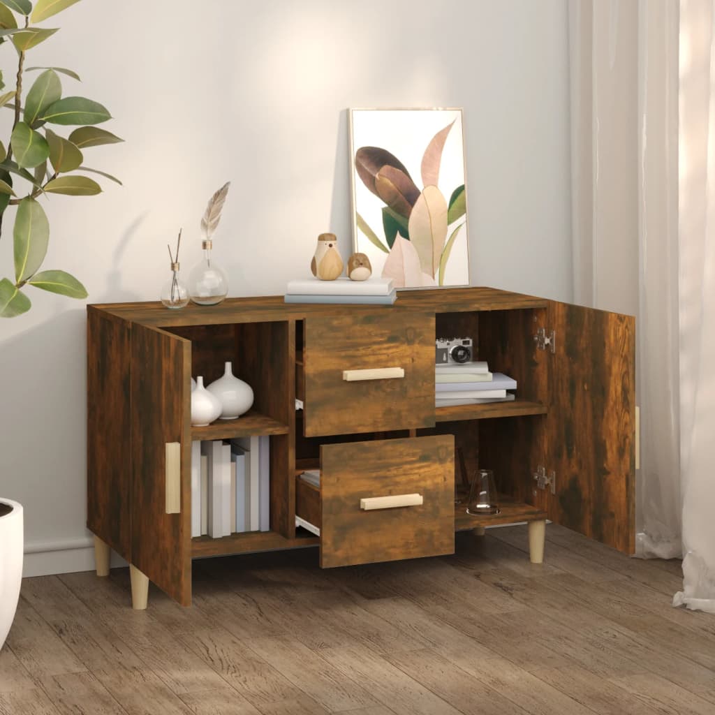 Sideboard Räuchereiche 100x36x60 cm Holzwerkstoff