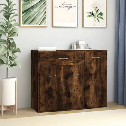 Sideboard Räuchereiche 88x30x70 cm Holzwerkstoff